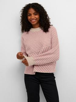 KAFFE Verana Wool Blend Jumper, Beige/Lilac