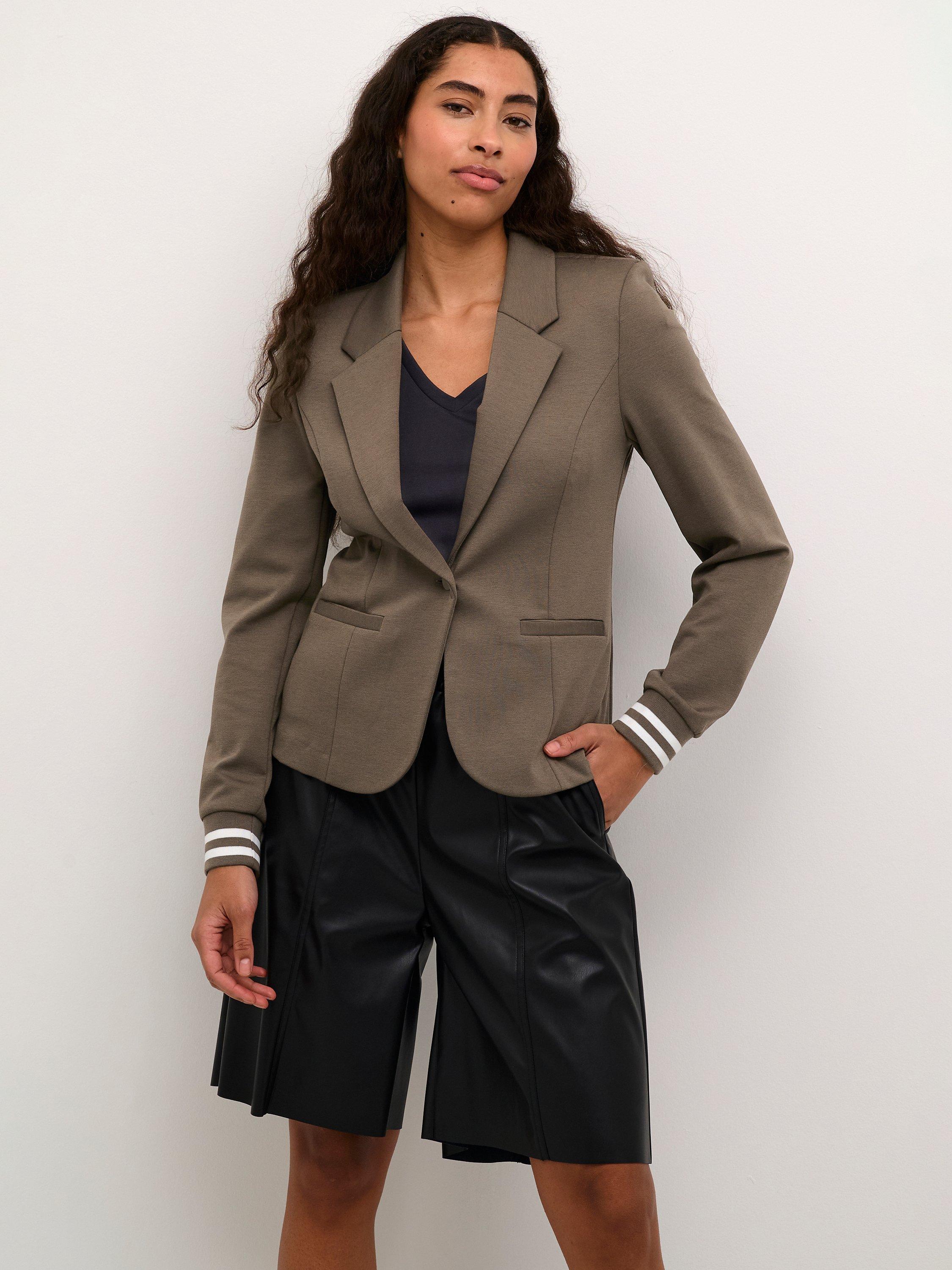 KAFFE Kinnie Stripe Cuff Blazer