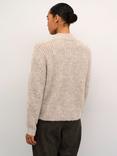 KAFFE Ane Wool Blend Cardigan, Brown Melange