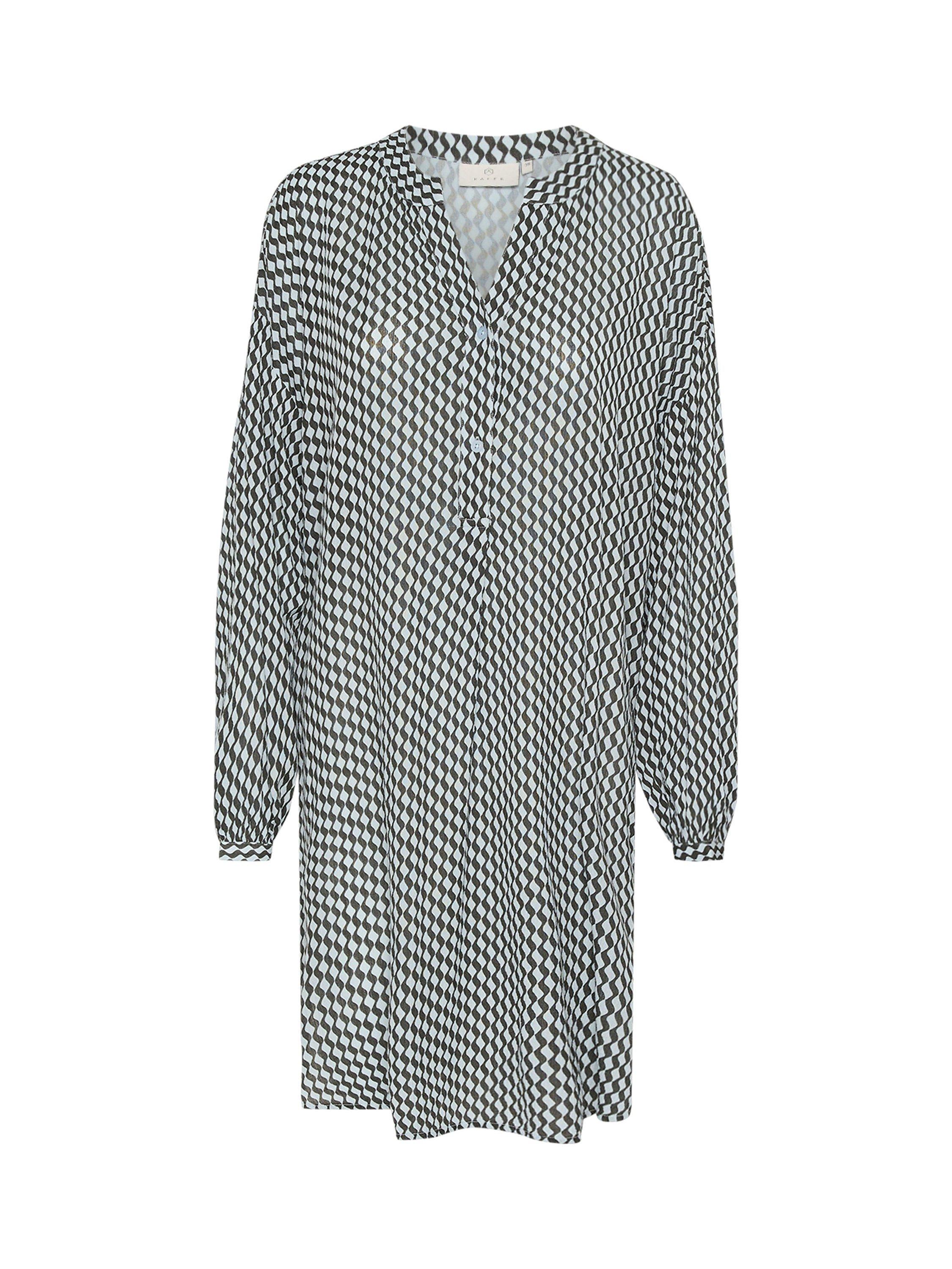 Product image 5 of 6, which shows KAFFE Amber Abstract Print Dress, Grey/Multi, 8