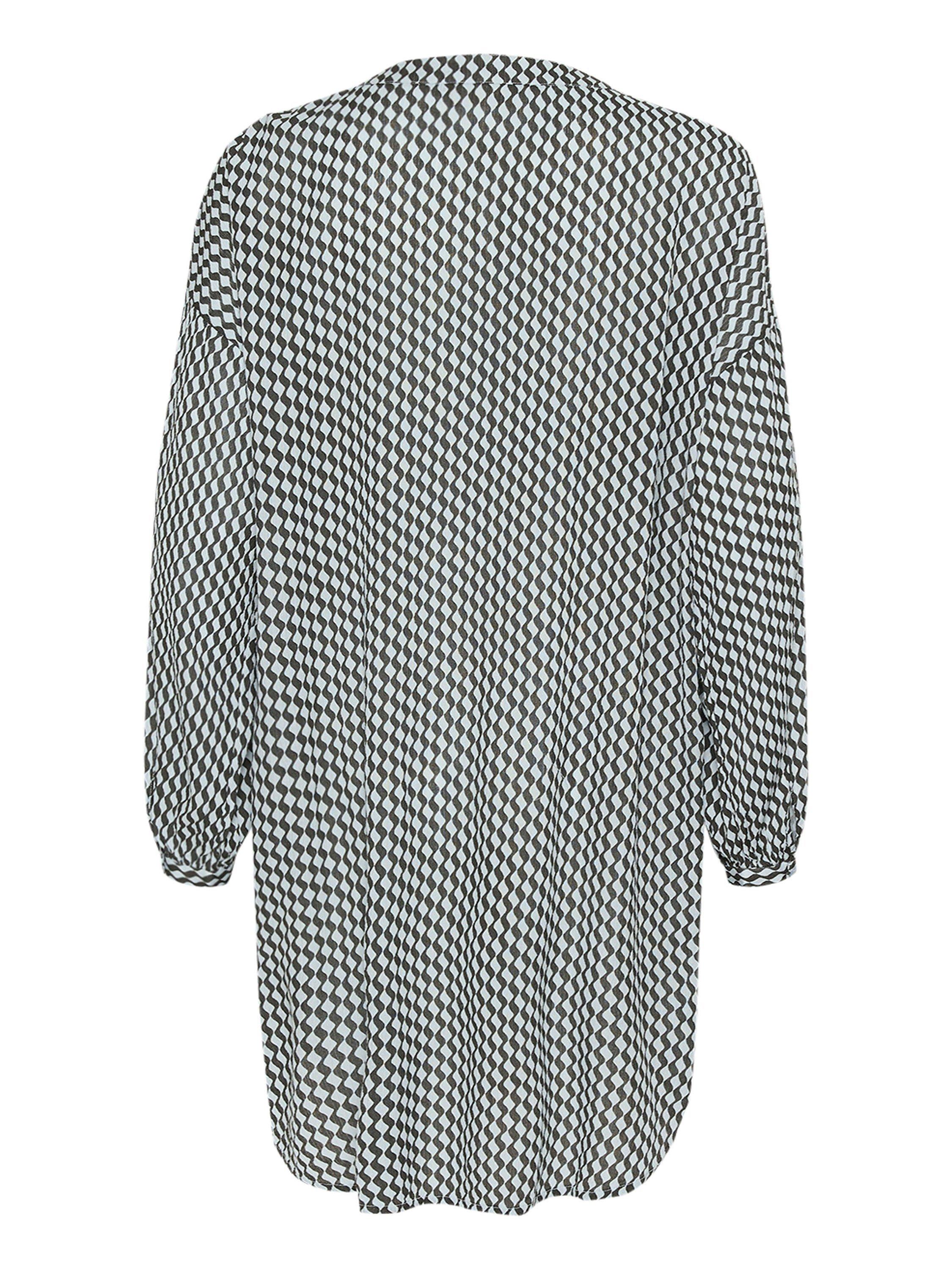 Product image 6 of 6, which shows KAFFE Amber Abstract Print Dress, Grey/Multi, 8
