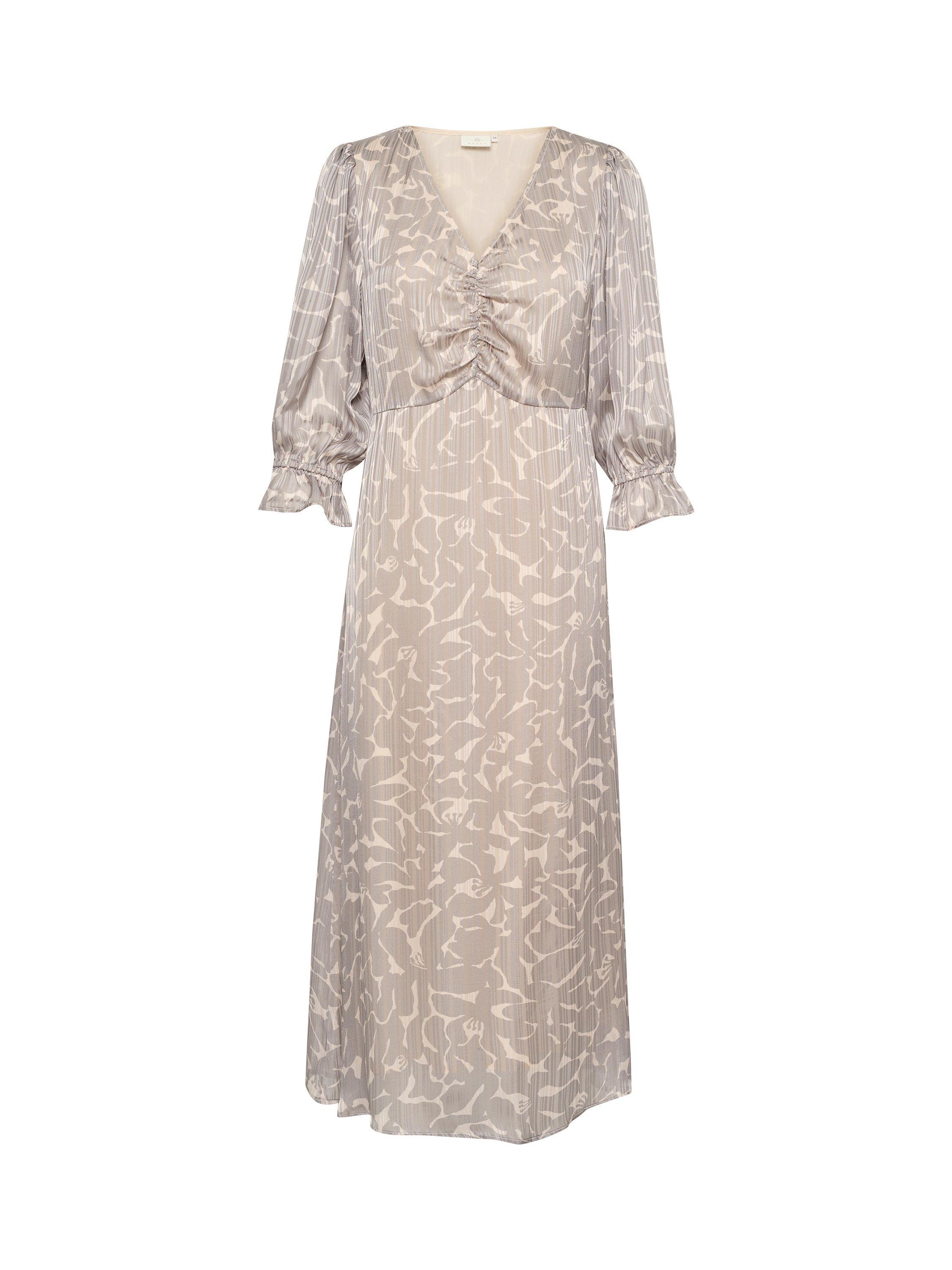 Product image 4 of 5, which shows KAFFE Emma V-Neck Midi Dress, Steeple Gray, 8