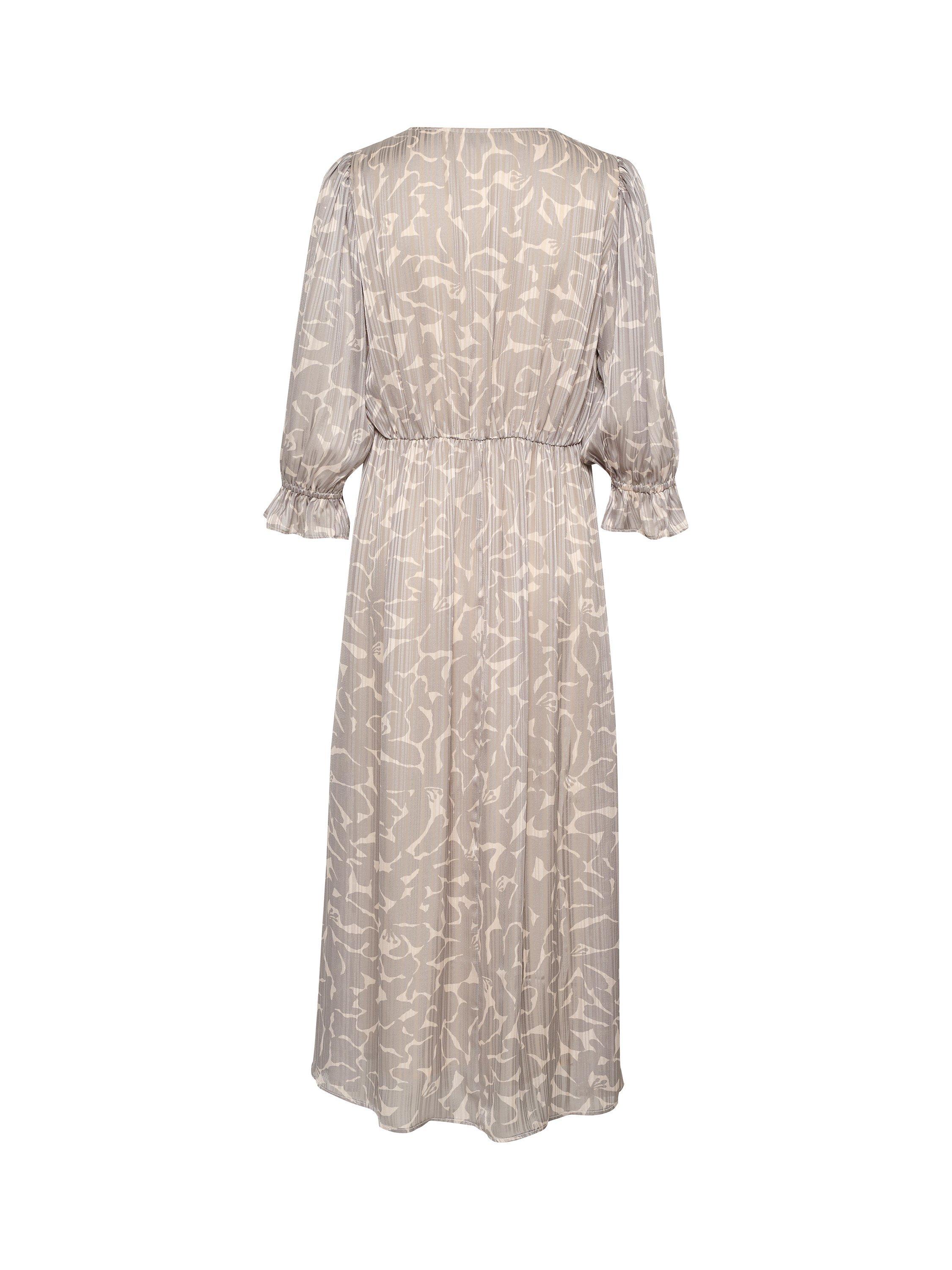 Product image 5 of 5, which shows KAFFE Emma V-Neck Midi Dress, Steeple Gray, 8