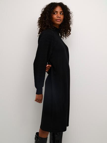 KAFFE Nanna High Neck Jumper Dress, Black Deep, Black Deep