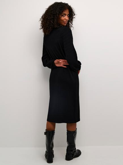 KAFFE Nanna High Neck Jumper Dress, Black Deep - view 2, Black Deep