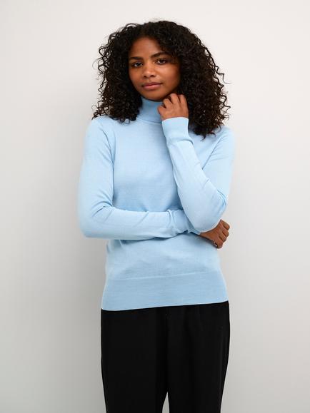 KAFFE Astrid Roll Neck Jumper, Celestial Blue