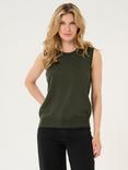 KAFFE Lizza Sleeveless Jumper, Forest Night