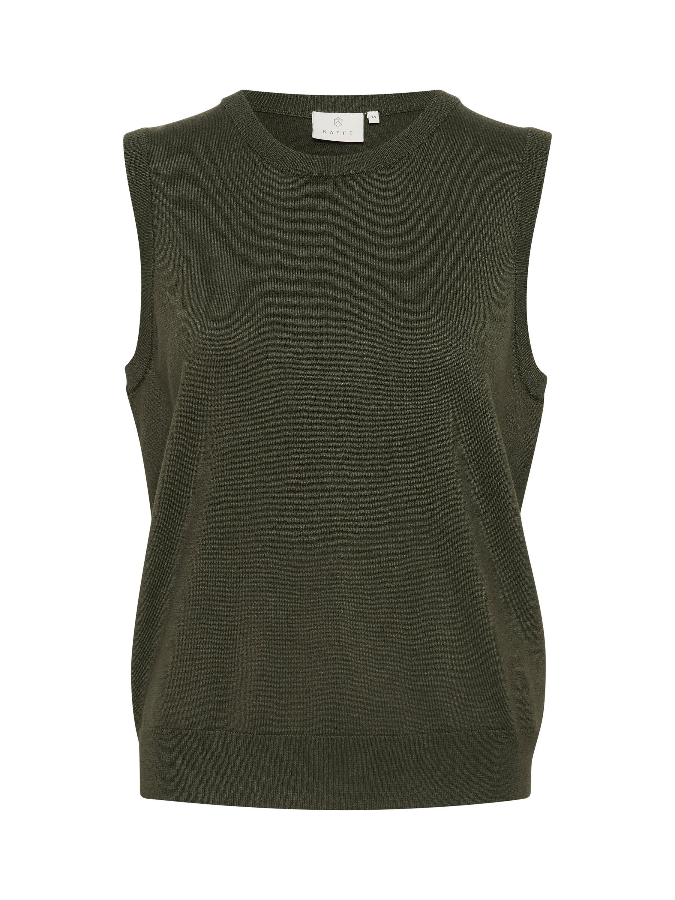Product image 5 of 6, which shows KAFFE Lizza Sleeveless Jumper, Forest Night, XS