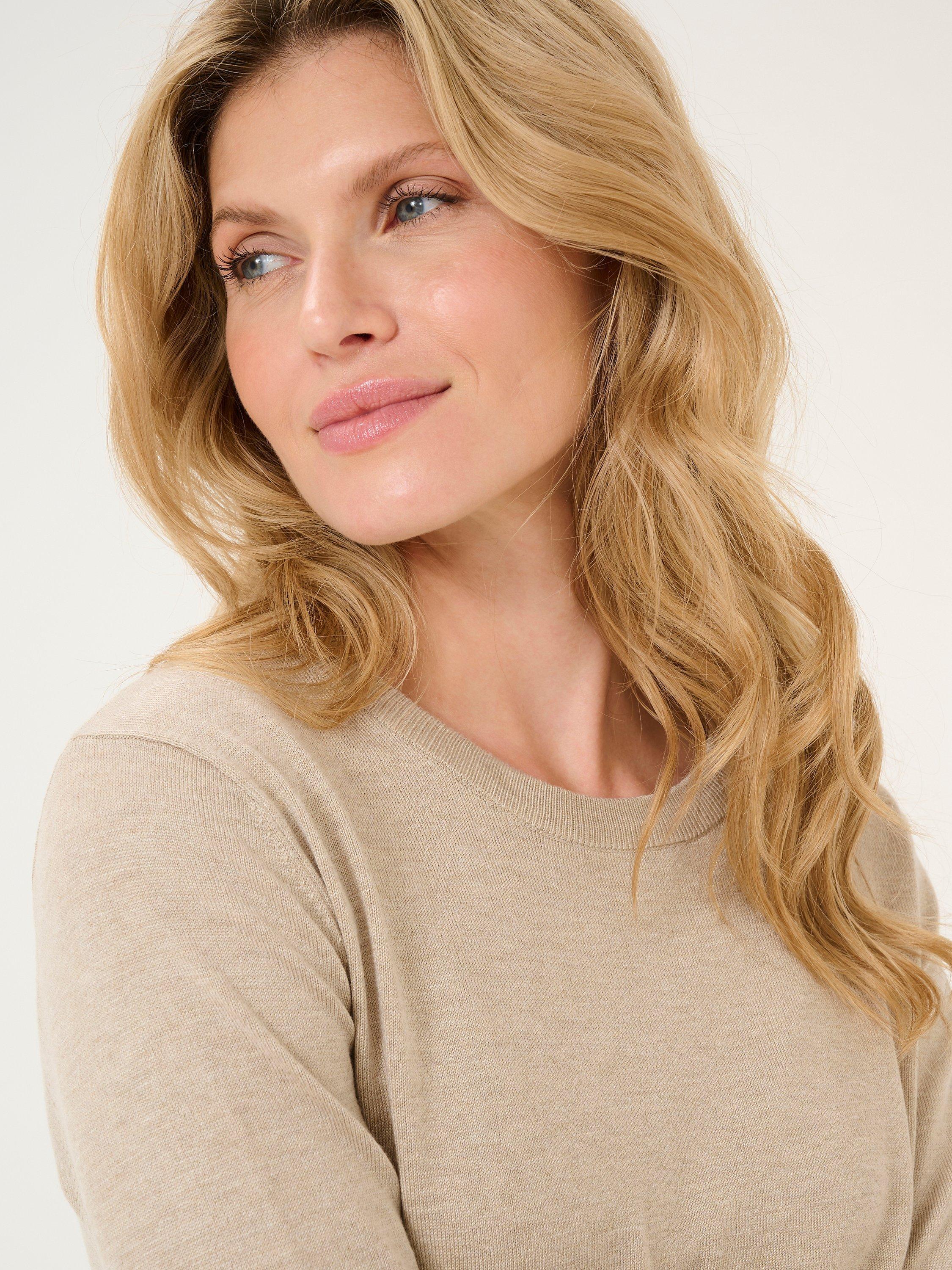 Product image 4 of 6, which shows KAFFE Kalizza Fine Knit Jumper, Feather Gray Melange, XS