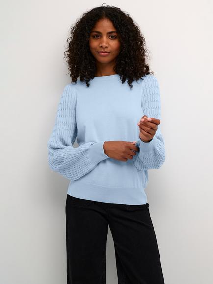 KAFFE Nanna Round Neck Jumper, Celestial Blue