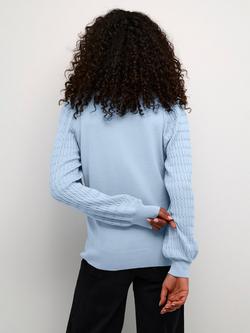 KAFFE Nanna Round Neck Jumper - view 2, Celestial Blue