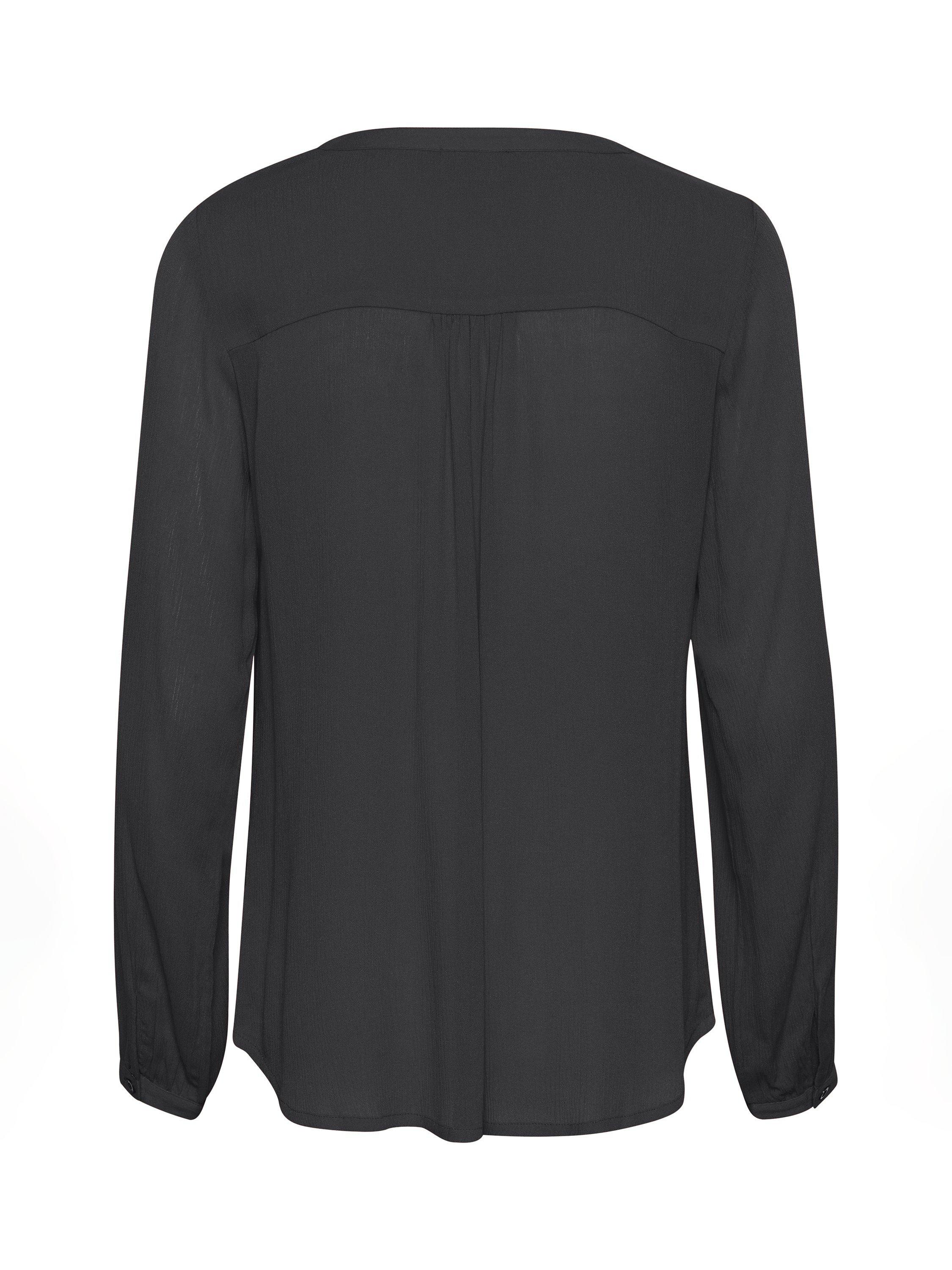 Product image 2 of 2, which shows KAFFE Amber V-Neck Blouse, Black Oyster, 10