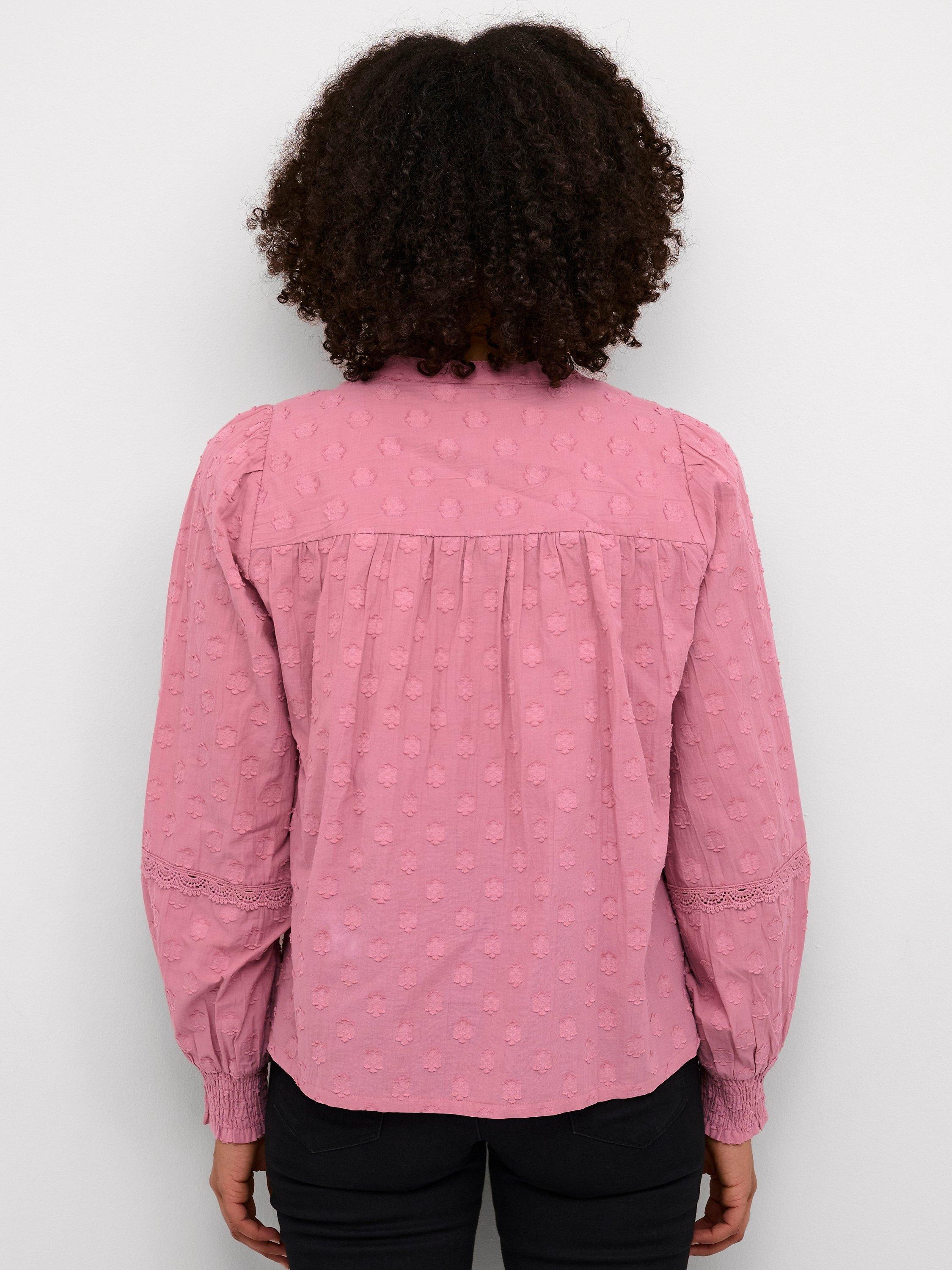 Product image 2 of 5, which shows KAFFE Enya Floral Top, Mesa Rose, 8