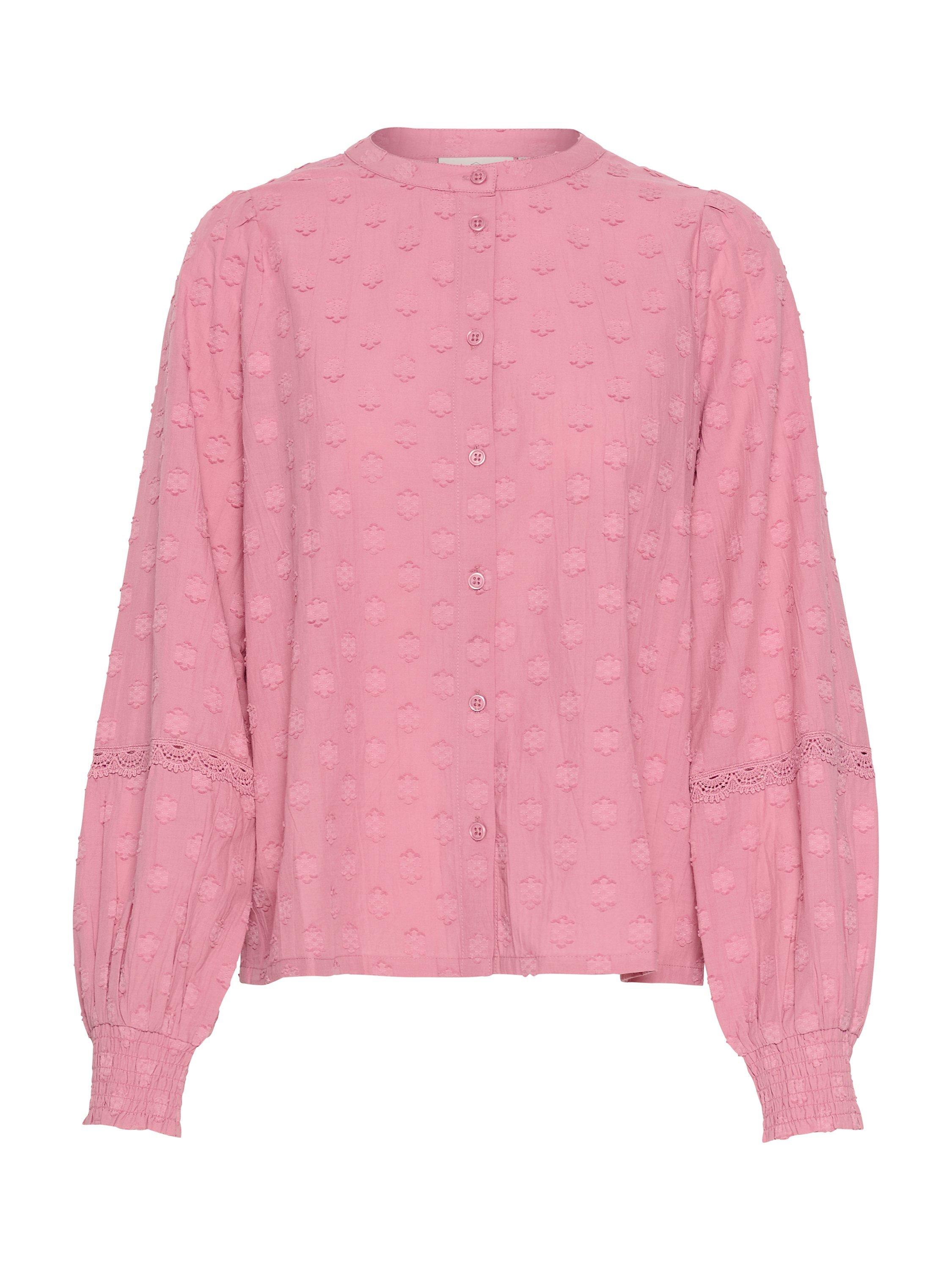 Product image 4 of 5, which shows KAFFE Enya Floral Top, Mesa Rose, 8