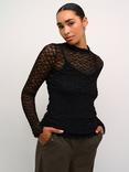 KAFFE Jolia Lace Top, Black