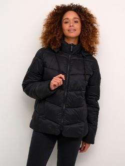 KAFFE Susanne Puffer Jacket, Deep Black, Deep Black