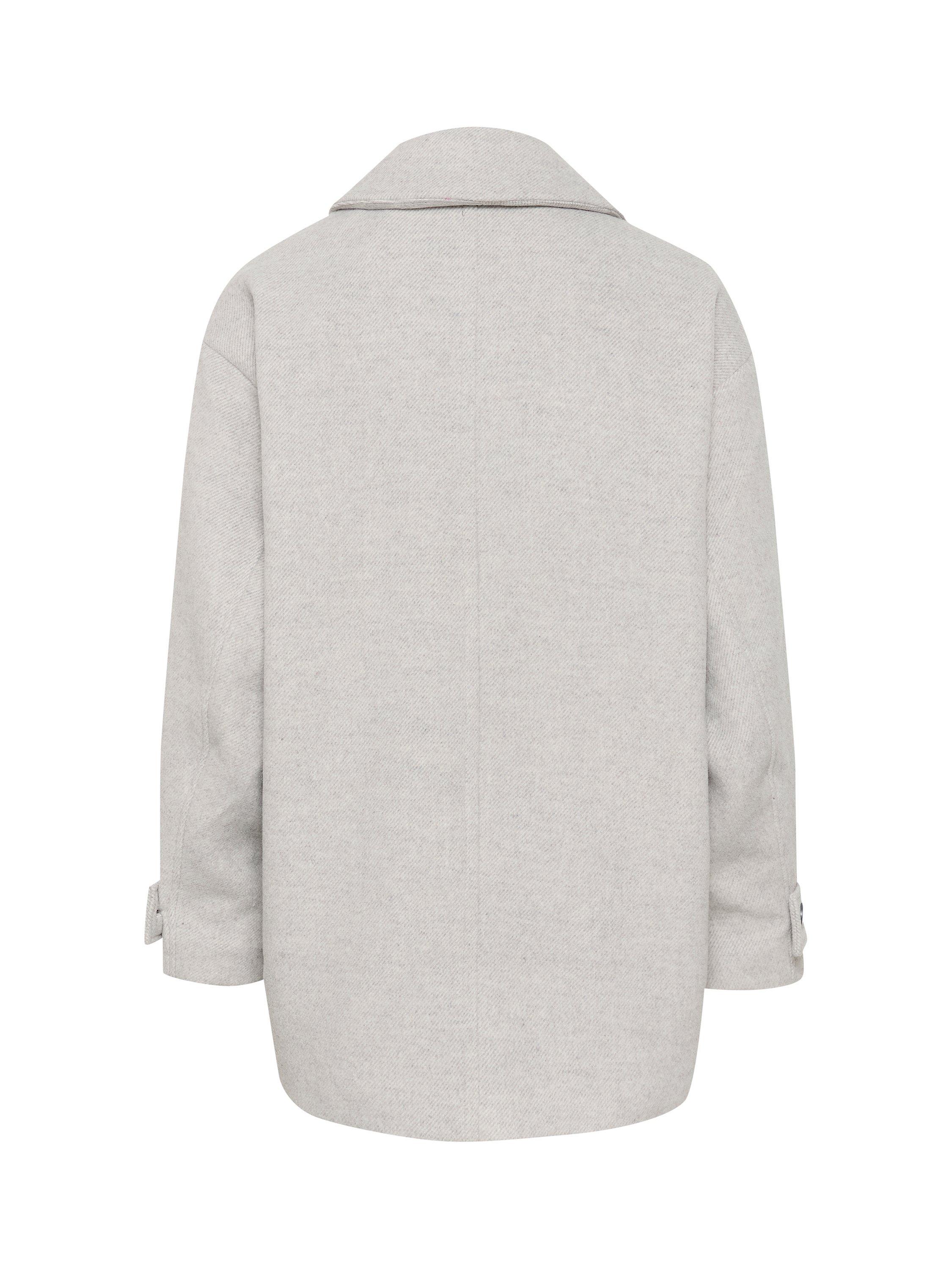 Product image 6 of 6, which shows KAFFE Maja Wool Blend Coat, Grey, 8