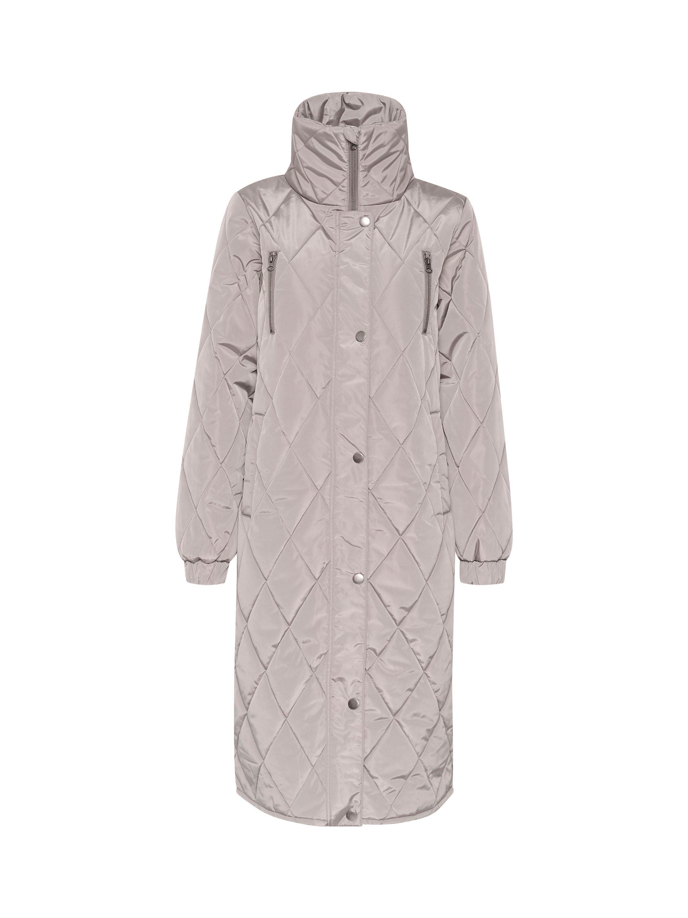 Product image 4 of 5, which shows KAFFE Lindsay Quilted Longline Coat, Steeple Gray, 8