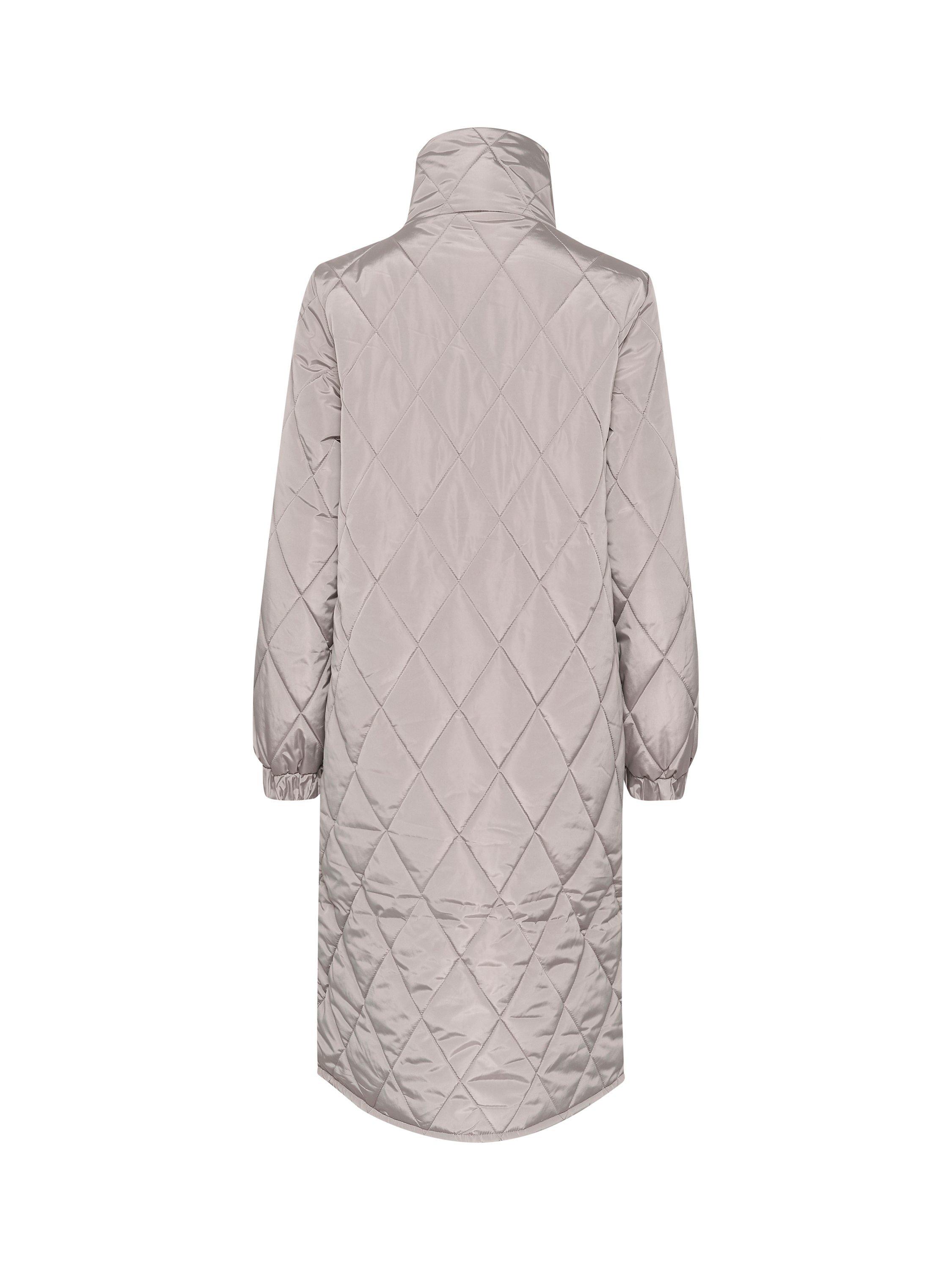 Product image 5 of 5, which shows KAFFE Lindsay Quilted Longline Coat, Steeple Gray, 8