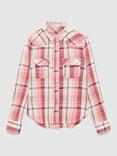 Mango South Check Shirt, Pink