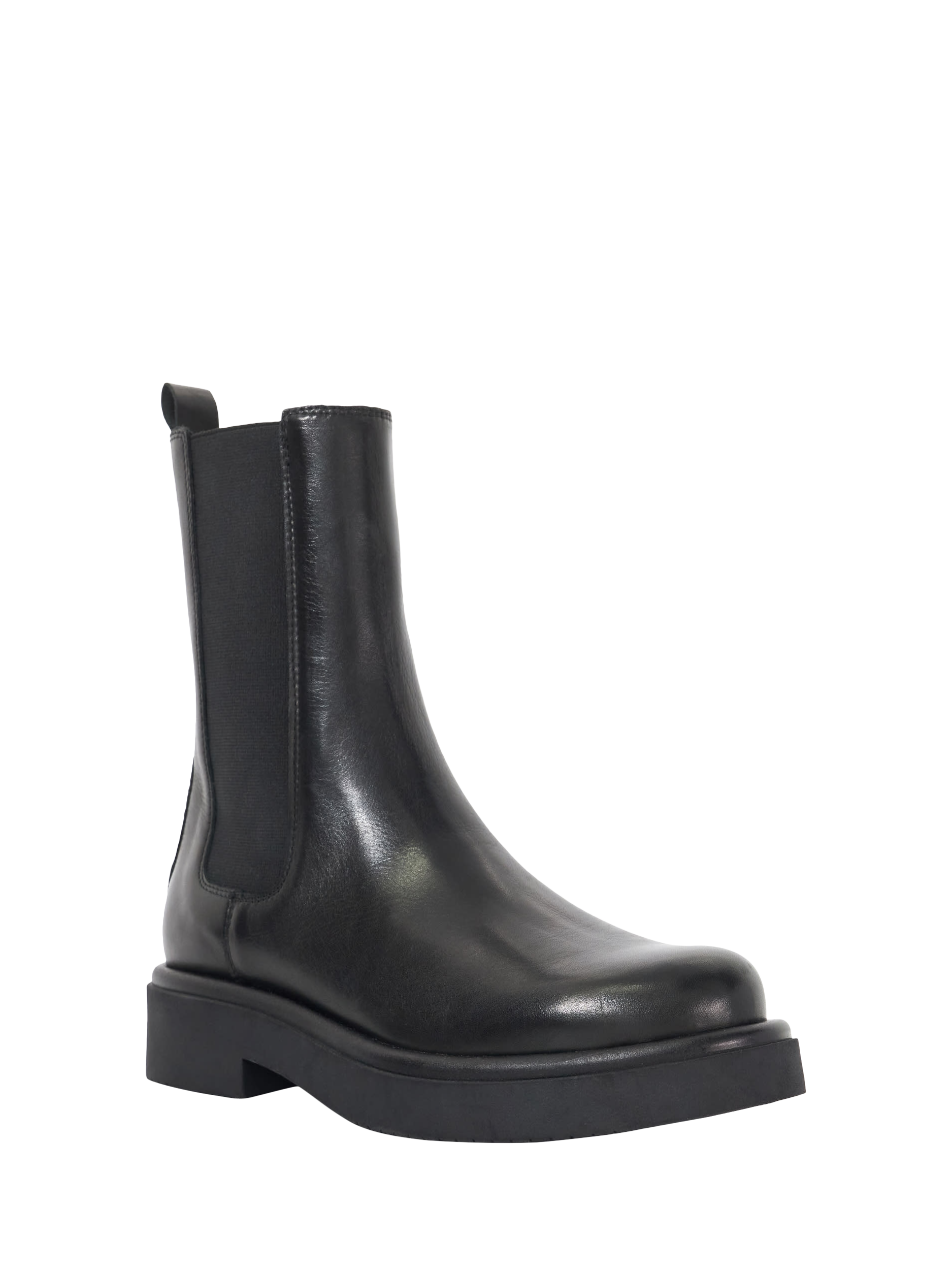 Dune chelsea boots in black leather hotsell