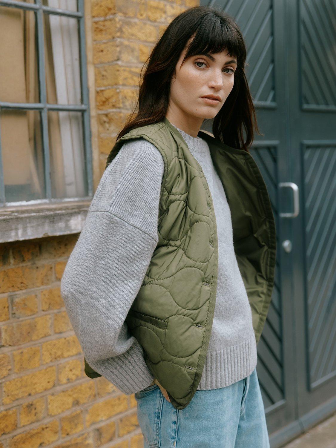Product image 6 of 9, which shows Albaray Quilted 2-in-1 Parka Coat, Olive, 8