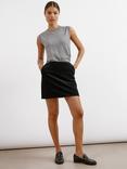 Albaray Organic Cotton Rich Corduroy Mini Skirt, Black