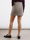 Albaray Check Wool Blend Mini Skirt, Brown