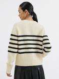 Albaray Stripe Button Cardigan, Cream