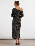 Albaray Sequin Velvet Dress, Black