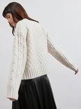 Albaray Cable Knit Wool Blend Jumper, Cream