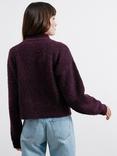 Albaray Boucle Funnel Neck Jumper, Burgundy