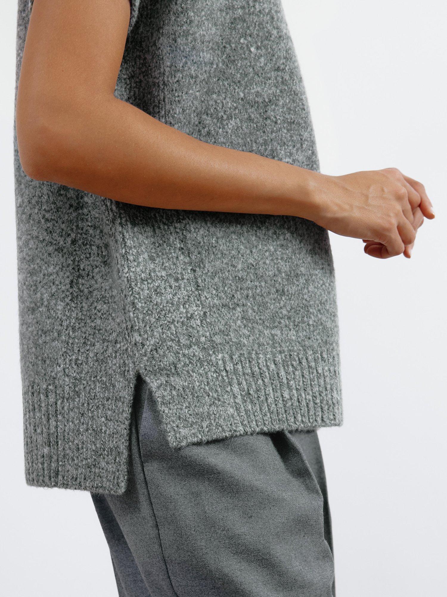 Product image 2 of 5, which shows Albaray Funnel Neck Jumper, Grey, 10