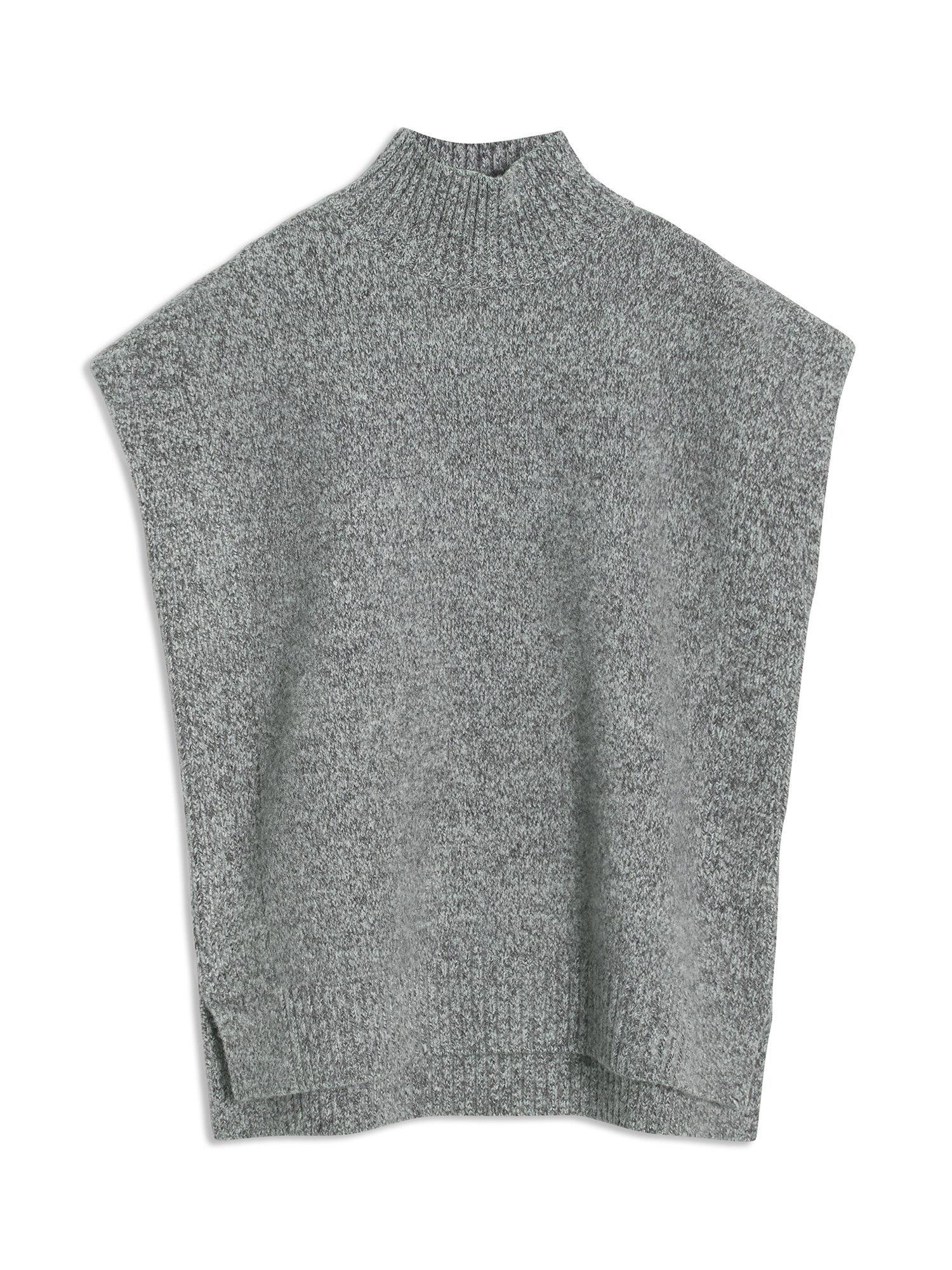 Product image 5 of 5, which shows Albaray Funnel Neck Jumper, Grey, 10