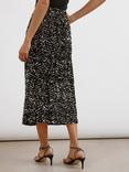 Albaray Velvet Sequin Midi Skirt, Black