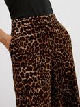 Albaray Animal Print Velvet Trousers, Brown