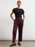 Albaray Cord Relaxed Trousers, Wine