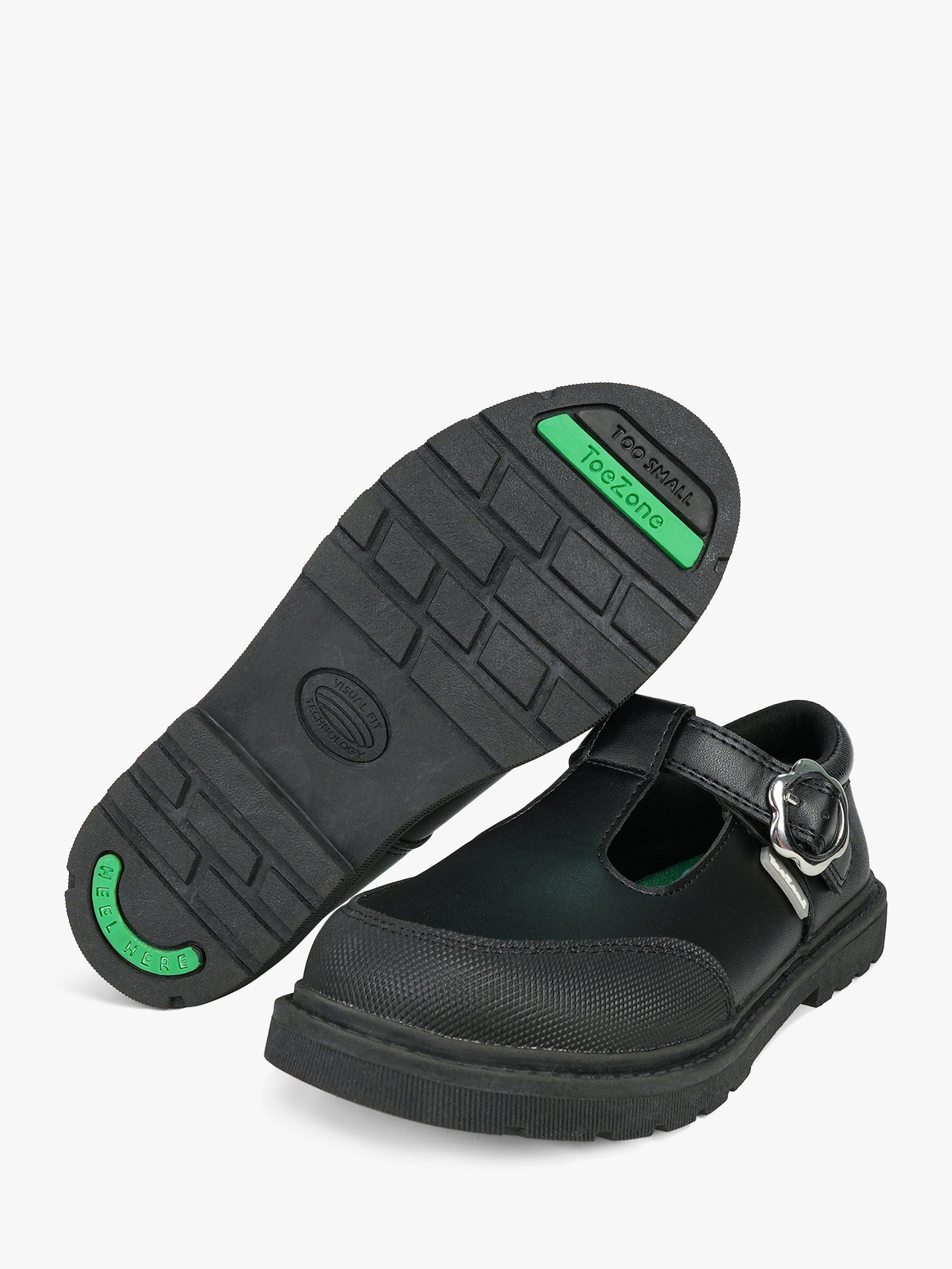 Product image 2 of 9, which shows ToeZone Kids' May Vegan T-Bar Unicorn School Shoes, Black, 8 Jnr
