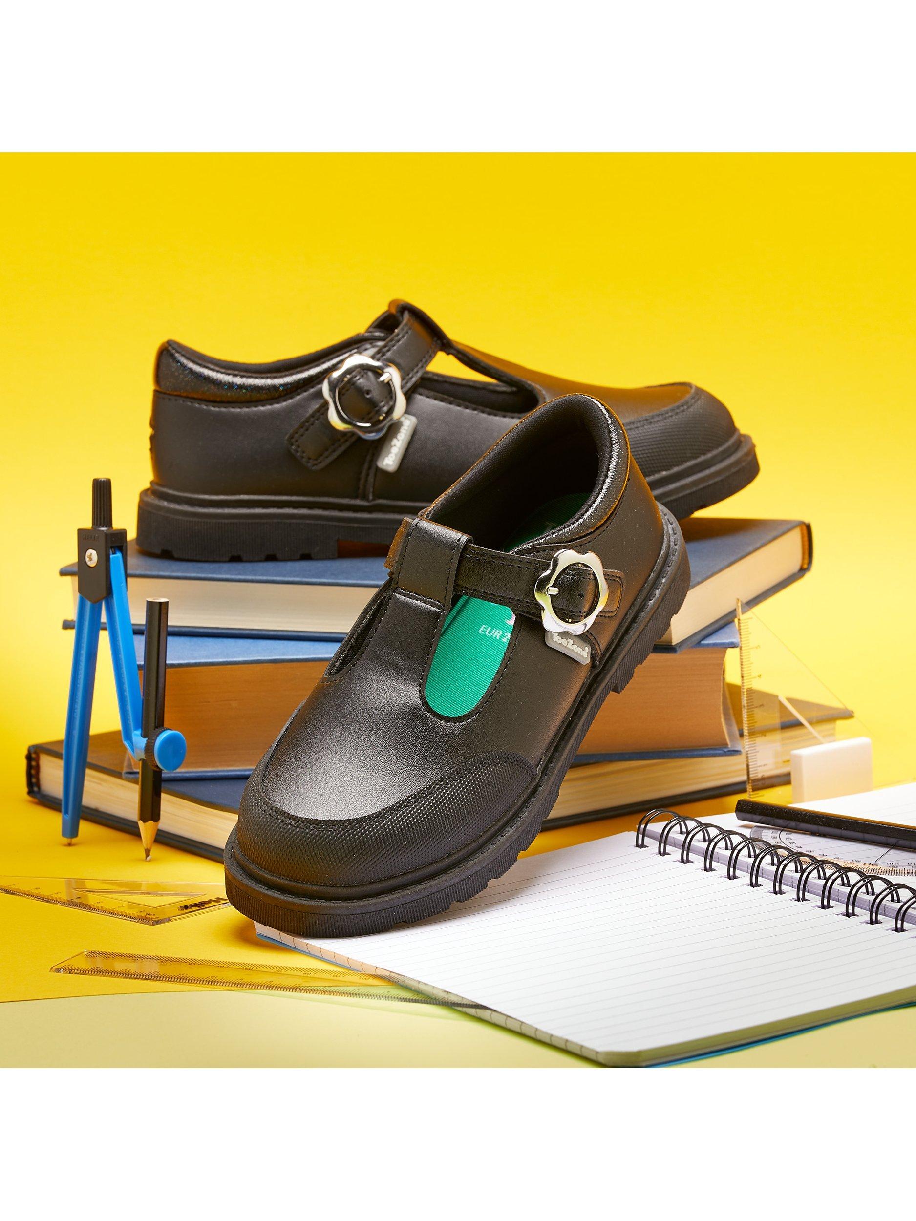 Product image 7 of 9, which shows ToeZone Kids' May Vegan T-Bar Unicorn School Shoes, Black, 8 Jnr