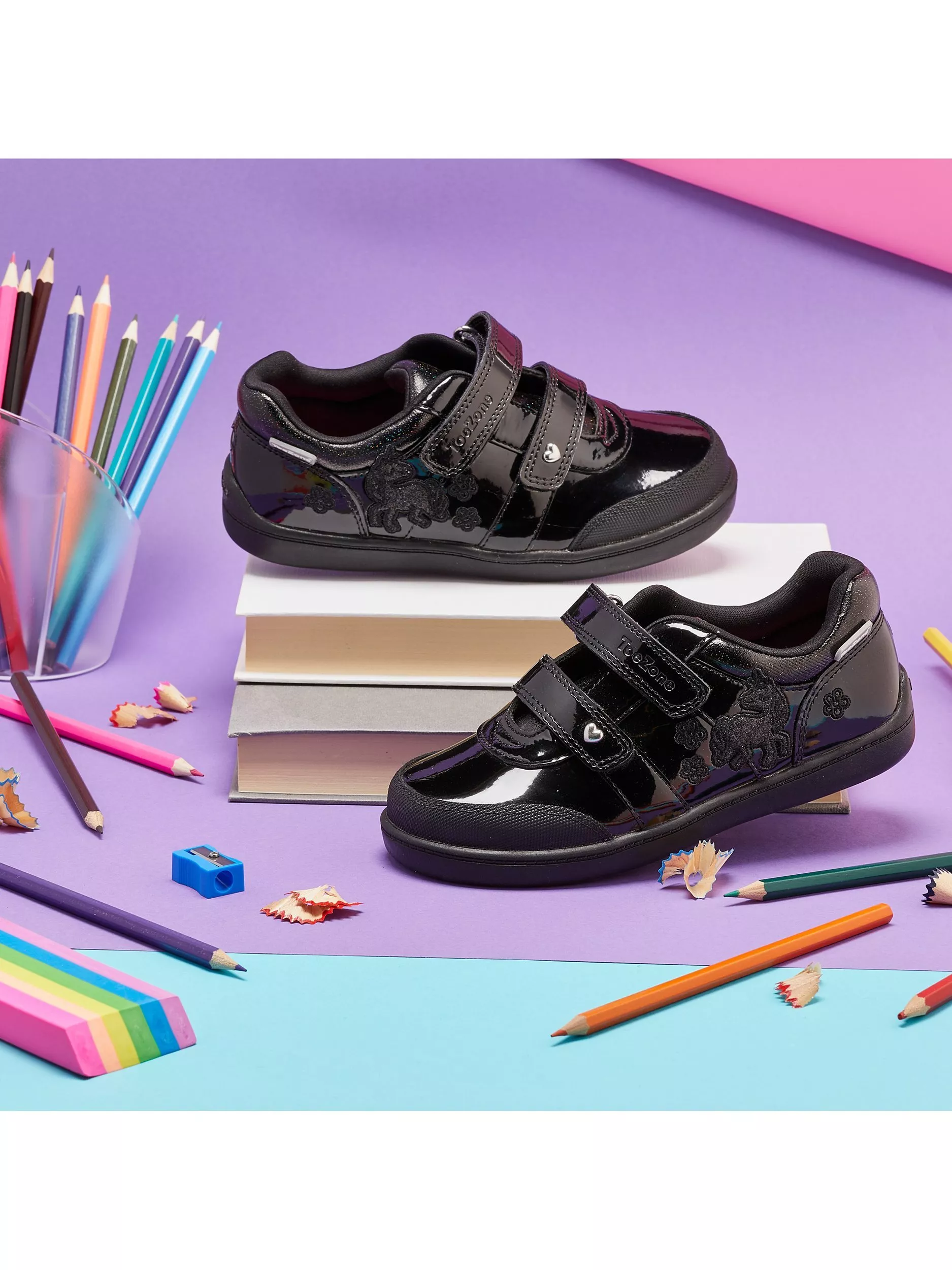 Leather Amazon School Shoes Black ToeZone Kids' Lia Patent Leather