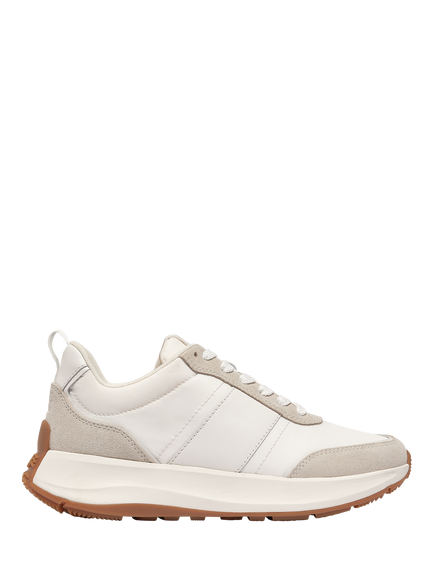 FitFlop F-Mode Flow Flatform Trainers, Urban White