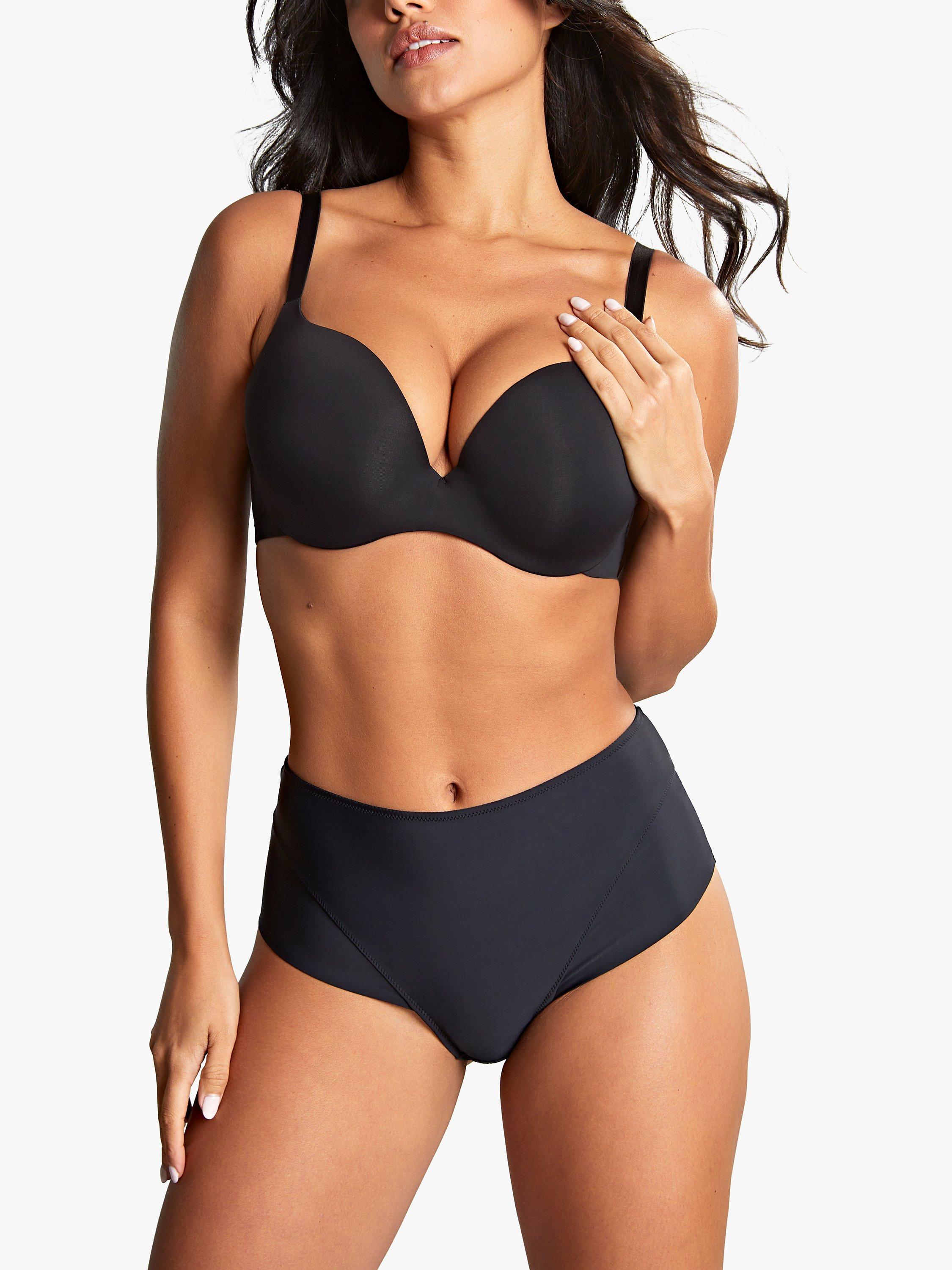 Product image 3 of 8, which shows Panache 365 Underwired Plunge T-Shirt Bra, Black, 28DD