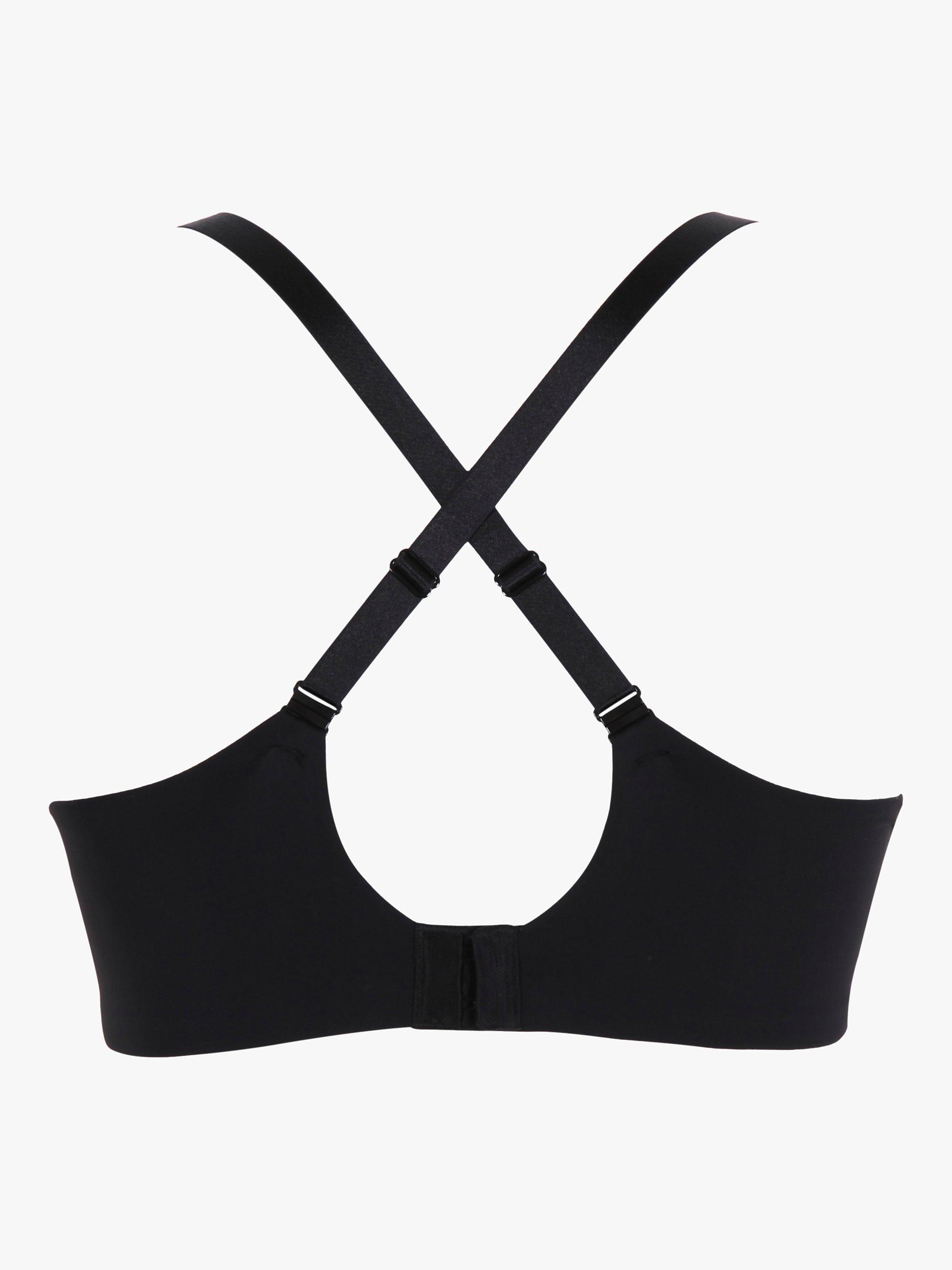 Product image 8 of 8, which shows Panache 365 Underwired Plunge T-Shirt Bra, Black, 28DD