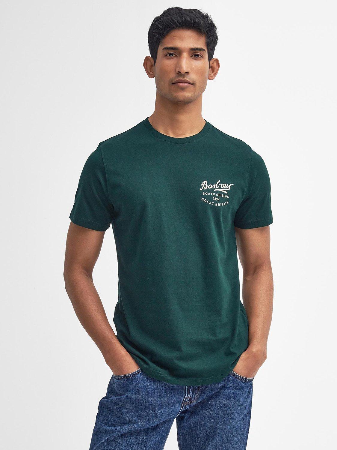 Barbour Script Graphic T Shirt Seaweed