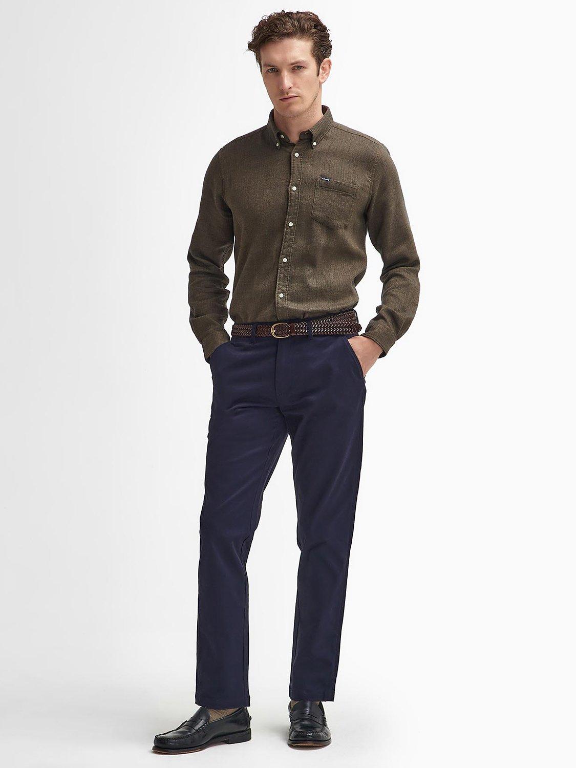 Barbour trousers mens navy online