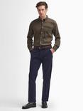 Barbour Sueded Sateen Tailored Trousers, Navy