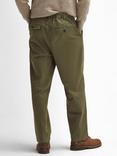 Barbour Washed Stretch Relaxed Twill Trousers, Olive