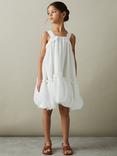 Reiss Kids' Emeri Seersucker Bubble Hem Dress