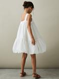 Reiss Kids' Emeri Seersucker Bubble Hem Dress