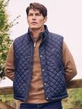 Crew Clothing Quilted Gilet, Navy Blue